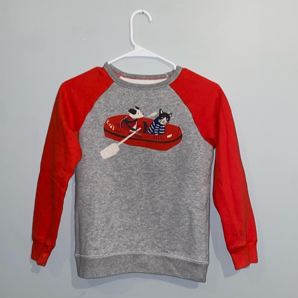 Mini Boden | Cat & Dog Lifeboat Sweatshirt - Picture 2 of 7